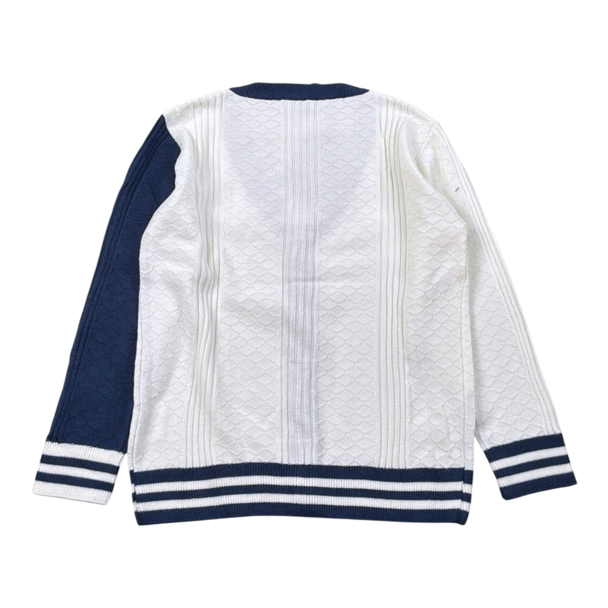 Manuel & Frank Cardigan tinta unita con Profili In Contrasto Bianco per Bambino MF4255R BIANCO MANUEL & FRANK 