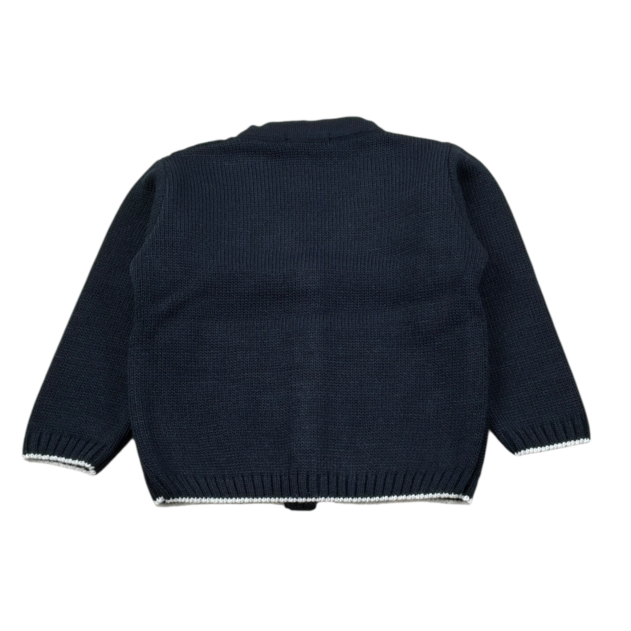 Manuel & Frank Cardigan tinta unita con Ricami Blu per Bambino MF4271IJ BLU MANUEL & FRANK 