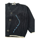 Manuel & Frank Cardigan tinta unita con Ricami Blu per Bambino MF4271IJ BLU MANUEL & FRANK 