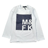 Manuel & Frank Shirt tinta unita Girocollo con Stampa Bianco per Bambino MF7002B BIANCO MANUEL & FRANK 