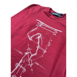 Manuel & Frank Shirt tinta unita Girocollo con Stampa Bordeaux per Bambino MF7006B BORDEAUX MANUEL & FRANK 