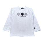 Manuel & Frank Shirt tinta unita Girocollo con Stampa Bianco per Bambino MF7242B BIANCO MANUEL & FRANK 