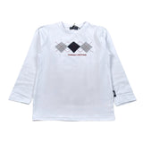 Manuel & Frank Shirt tinta unita Girocollo con Stampa Bianco per Bambino MF7242B BIANCO MANUEL & FRANK 