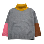 Manuel Ritz Maglia Collo Alto tinta unita con Maniche In Contrasto Grigio per Bambino MR2725 GRIGIO MANUEL RITZ 
