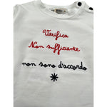 Manuel Ritz Shirt Girocollo tinta unita con Ricami Bianco per Neonato MR2816 BIANCO MANUEL RITZ 