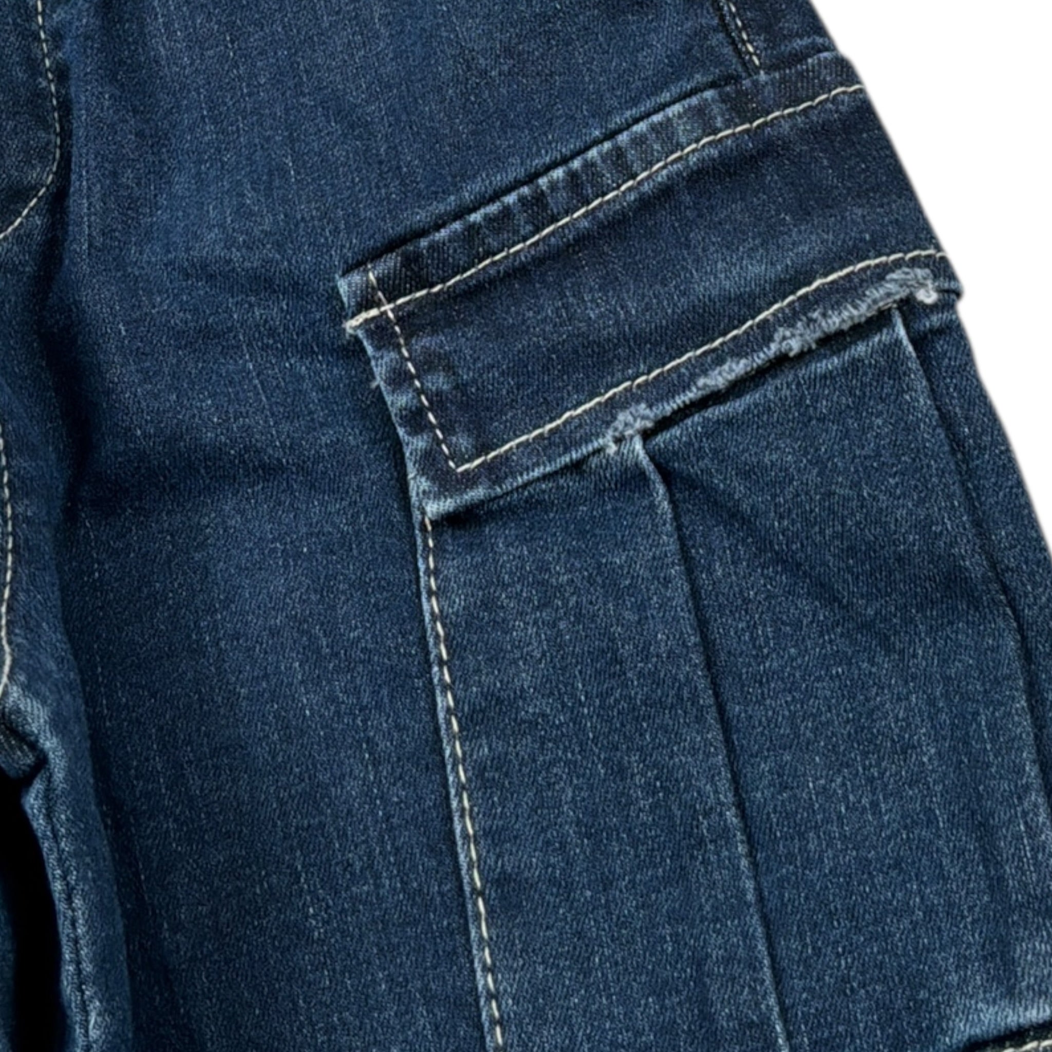 Manuel Ritz Jeans tinta unita con Elastico In Vita Blu per Bambino MR3173 BLU MANUEL RITZ 