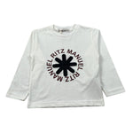 Manuel Ritz Shirt Girocollo tinta unita con Logo Panna per Bambino MR3176J PANNA MANUEL RITZ 