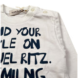 Manuel Ritz Shirt Girocollo tinta unita con Logo Bianco per Neonato MR3183X BIANCO MANUEL RITZ 