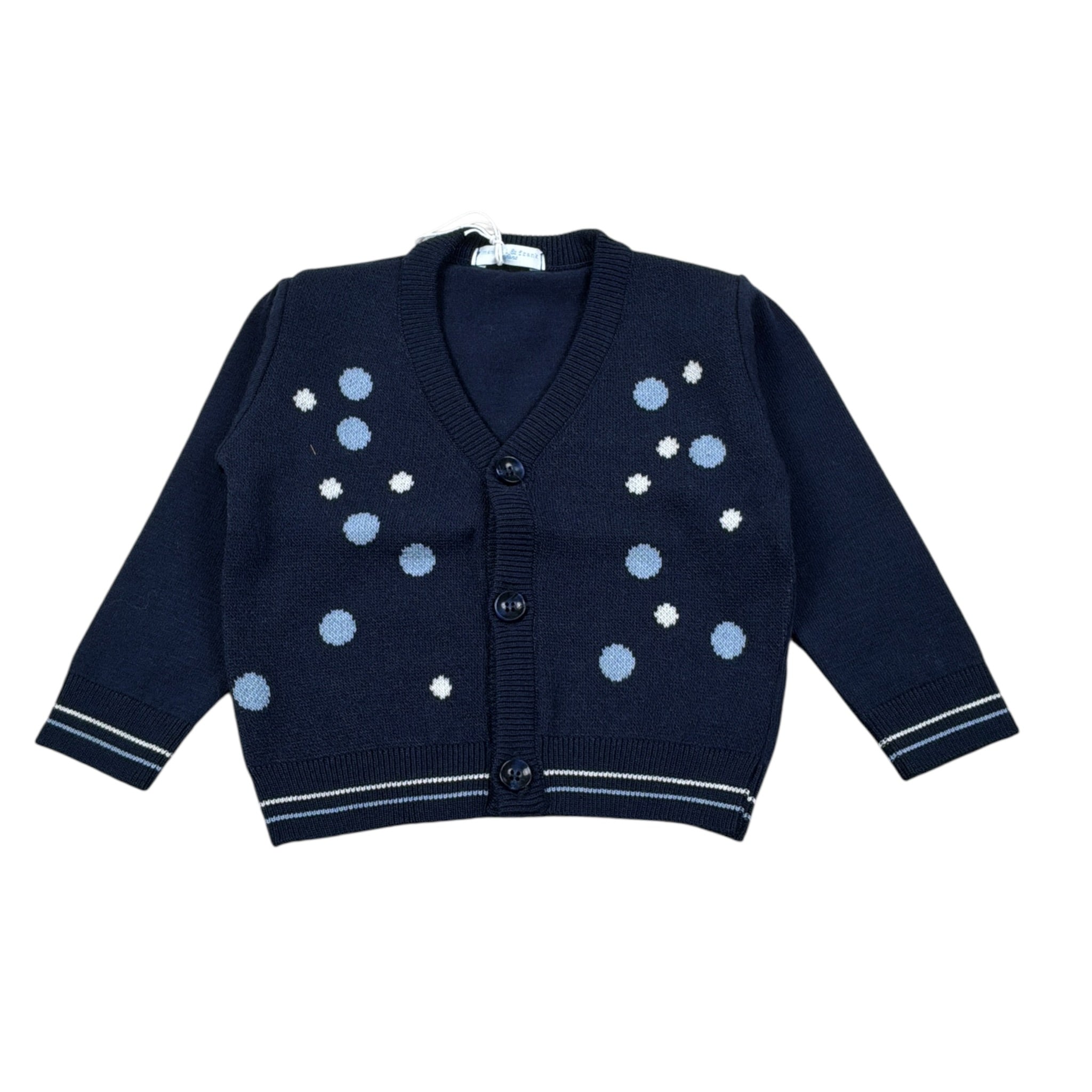 Manuell & Frank Cardigan tinta unita con Ricami Blu per Neonato MF4161I BLU MANUELL & FRANK 