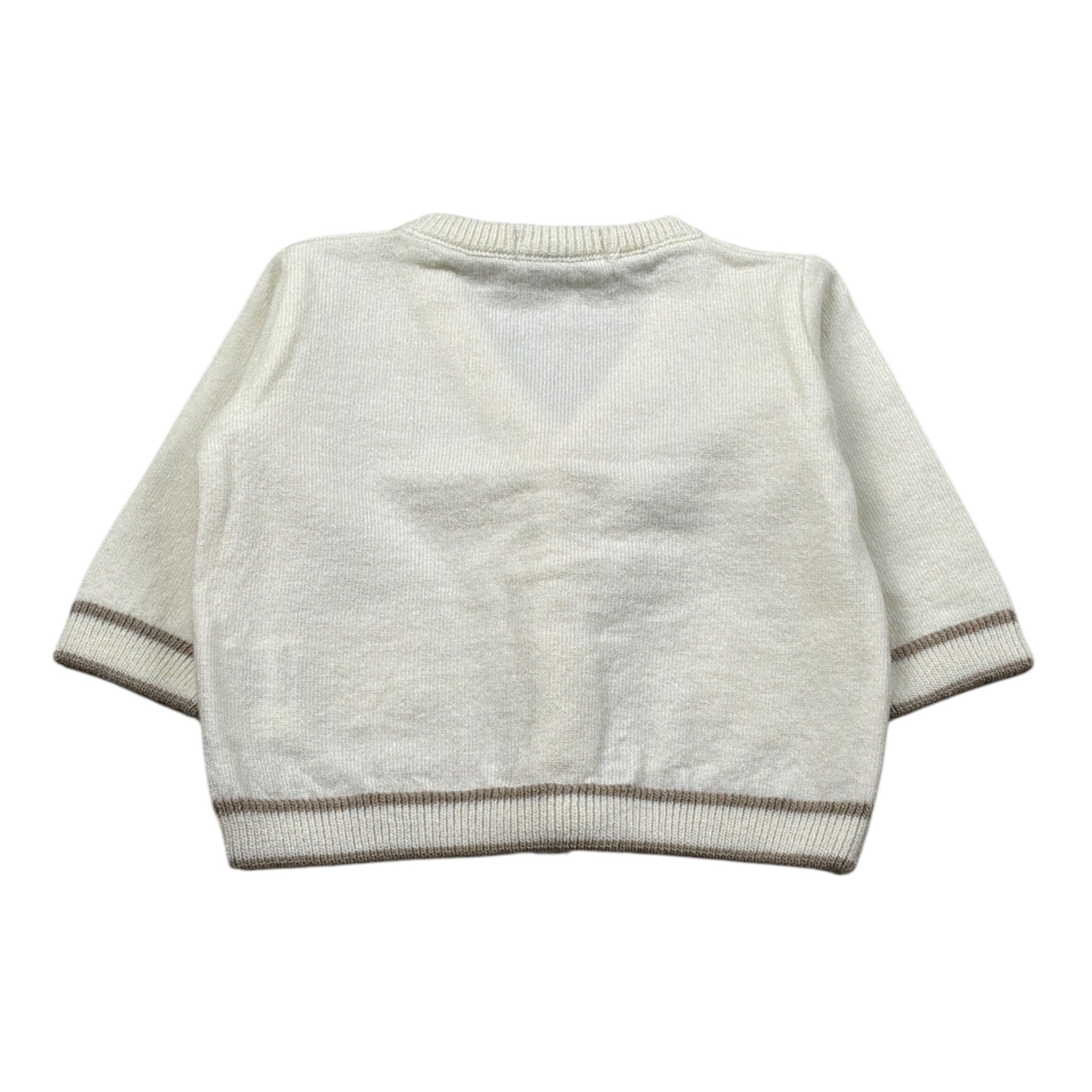 Manuell & Frank Cardigan tinta unita Scollo A V Panna per Neonato MF4220I PANNA MANUELL & FRANK 