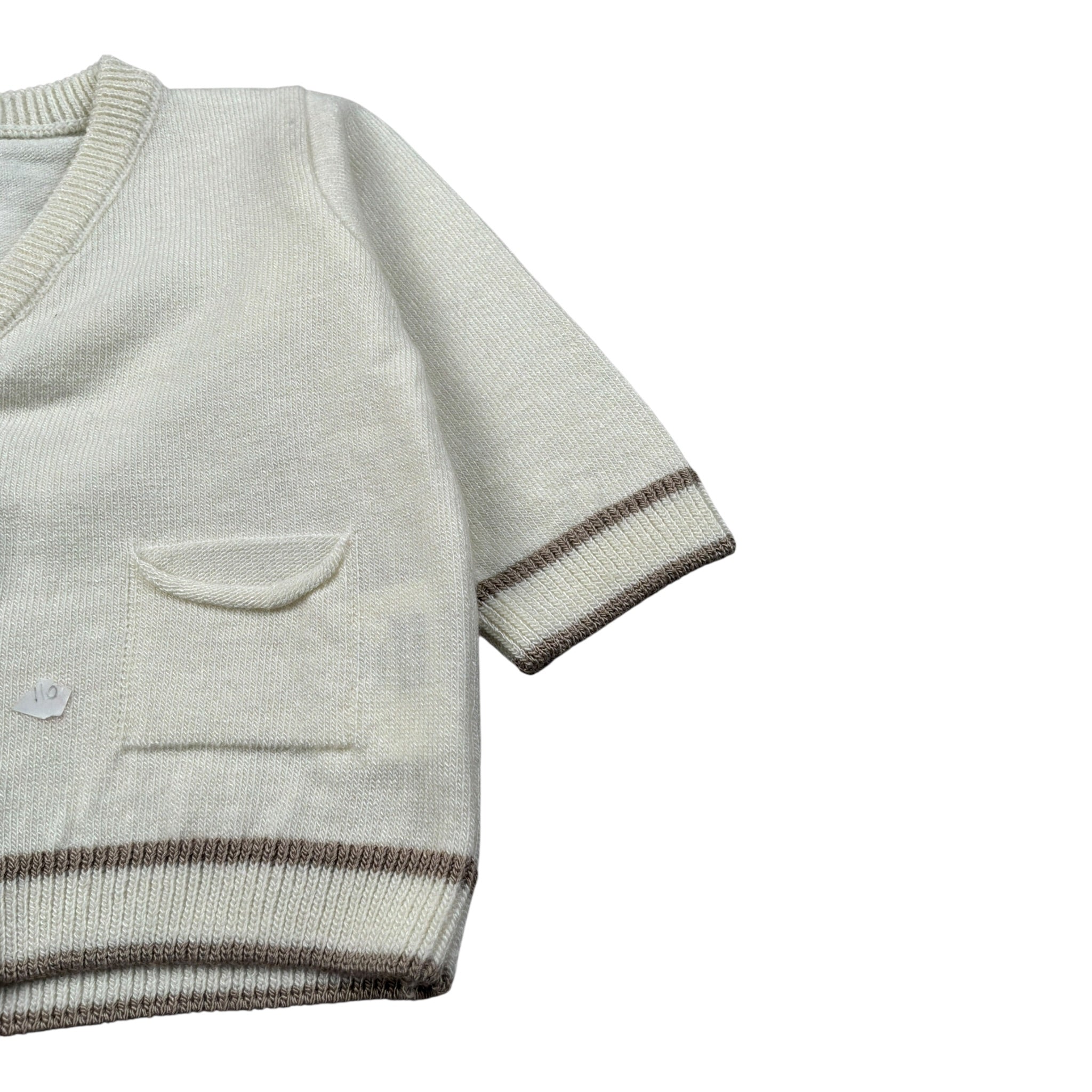 Manuell & Frank Cardigan tinta unita Scollo A V Panna per Neonato MF4220I PANNA MANUELL & FRANK 
