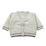 Manuell & Frank Cardigan tinta unita Scollo A V Panna per Neonato MF4220I PANNA MANUELL & FRANK 