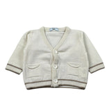 Manuell & Frank Cardigan tinta unita Scollo A V Panna per Neonato MF4220I PANNA MANUELL & FRANK 