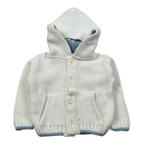 Manuell & Frank Cardigan tinta unita con Cappuccio Bianco per Neonato MF4223SPI BIANCO MANUELL & FRANK 