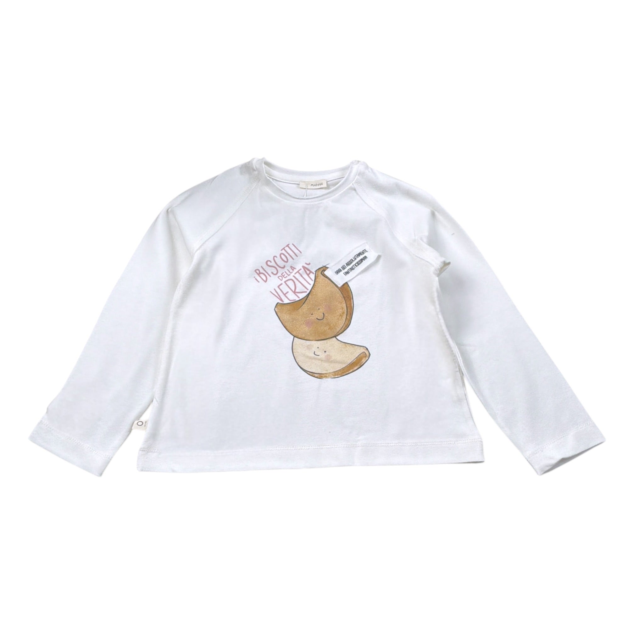 Mapero' Shirt tinta unita con Stampa Bianco per Bambina M32152 BIANCO MAPERO' 