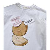 Mapero' Shirt tinta unita con Stampa Bianco per Bambina M32152 BIANCO MAPERO' 