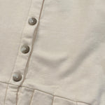 Mapero' Cardigan tinta unita con Rouches Beige per Bambina M32310 BEIGE MAPERO' 