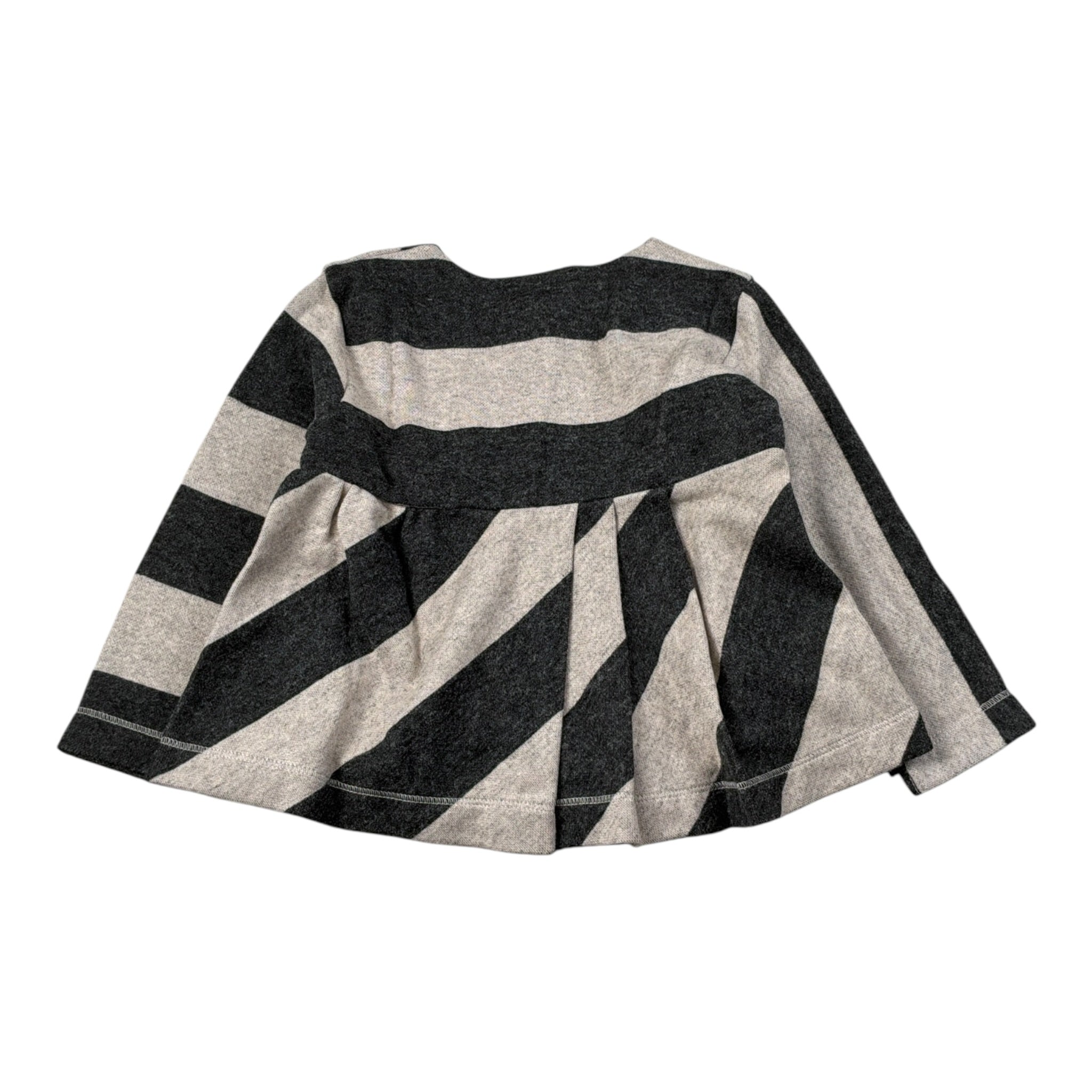 Mapero' Maglia Bicolore con Fantasia A Righe Grigio per Bambina M32311J GRIGIO MAPERO' 