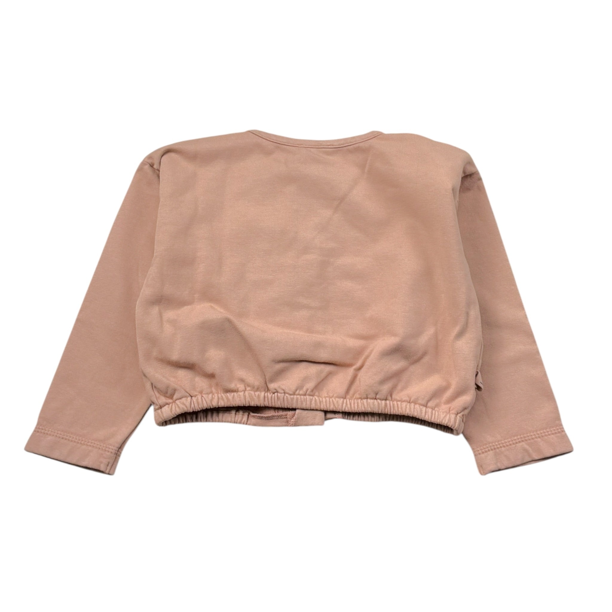 Mapero' Felpa tinta unita Crop con Zip Rosa per Bambina M32313 ROSA MAPERO' 