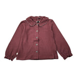 Mapero' Maglia tinta unita con Colletto E Bottoni Bordeaux per Bambina M32321 BORDEUAX MAPERO' 