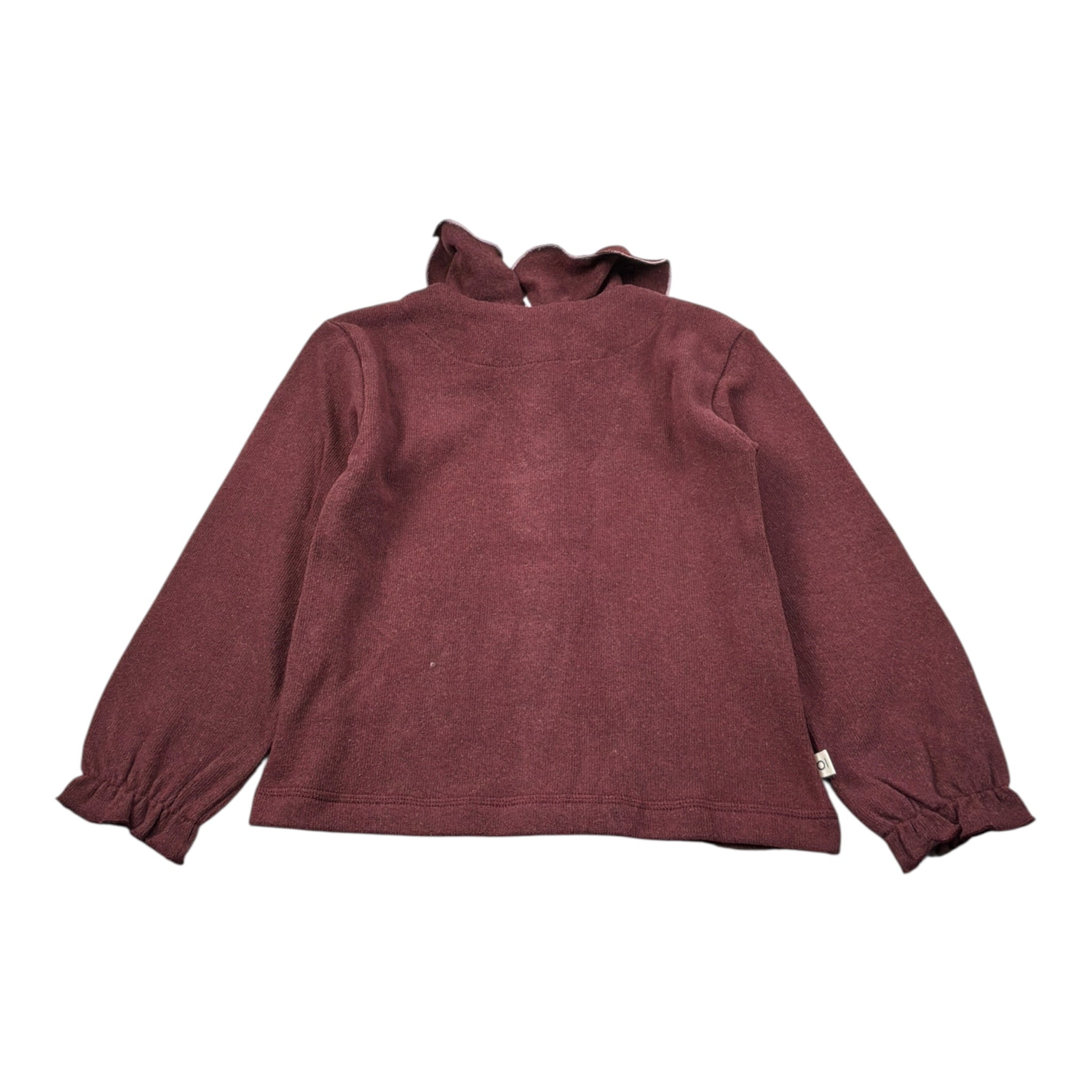 Mapero' Maglia tinta unita con Colletto E Bottoni Bordeaux per Bambina M32321 BORDEUAX MAPERO' 