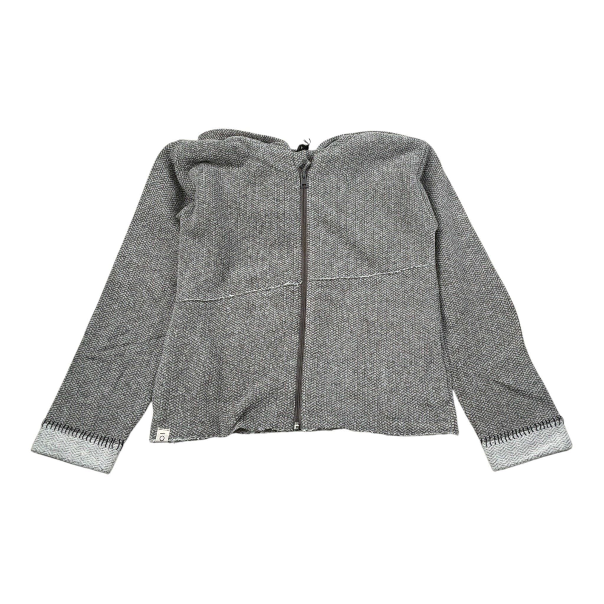 Mapero' Maglia tinta unita con Zip E Cappuccio Grigio per Bambina M32323 GRIGIO MAPERO' 