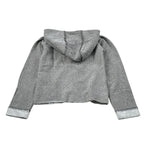 Mapero' Maglia tinta unita con Zip E Cappuccio Grigio per Bambina M32323 GRIGIO MAPERO' 