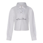 Marc Ellis Camicia tinta unita con Stampa Bianco per Bambina JMJSH00242 BIANCO MARC ELLIS 
