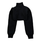 Marc Ellis Maglia tinta unita Modello Crop Nero per Bambina JMJSW01915 NERO MARC ELLIS 