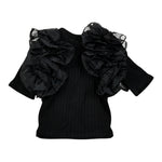 Marc Ellis Maglia tinta unita con Applicazioni Nero per Bambina JMJTP16023 NERO MARC ELLIS 