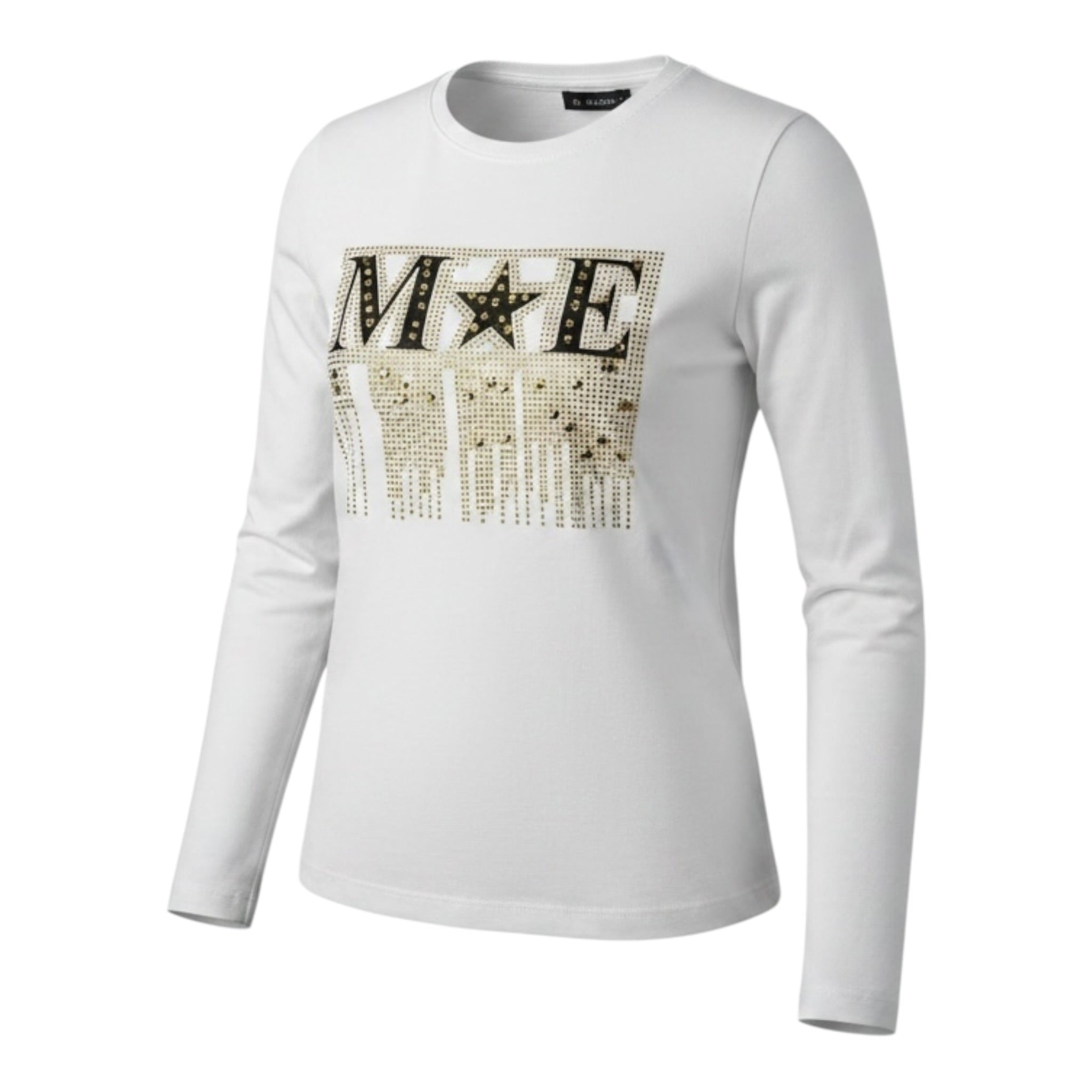 Marc Ellis Shirt tinta unita con Borchie Bianco per Bambina JMJTS00168 BIANCO MARC ELLIS 