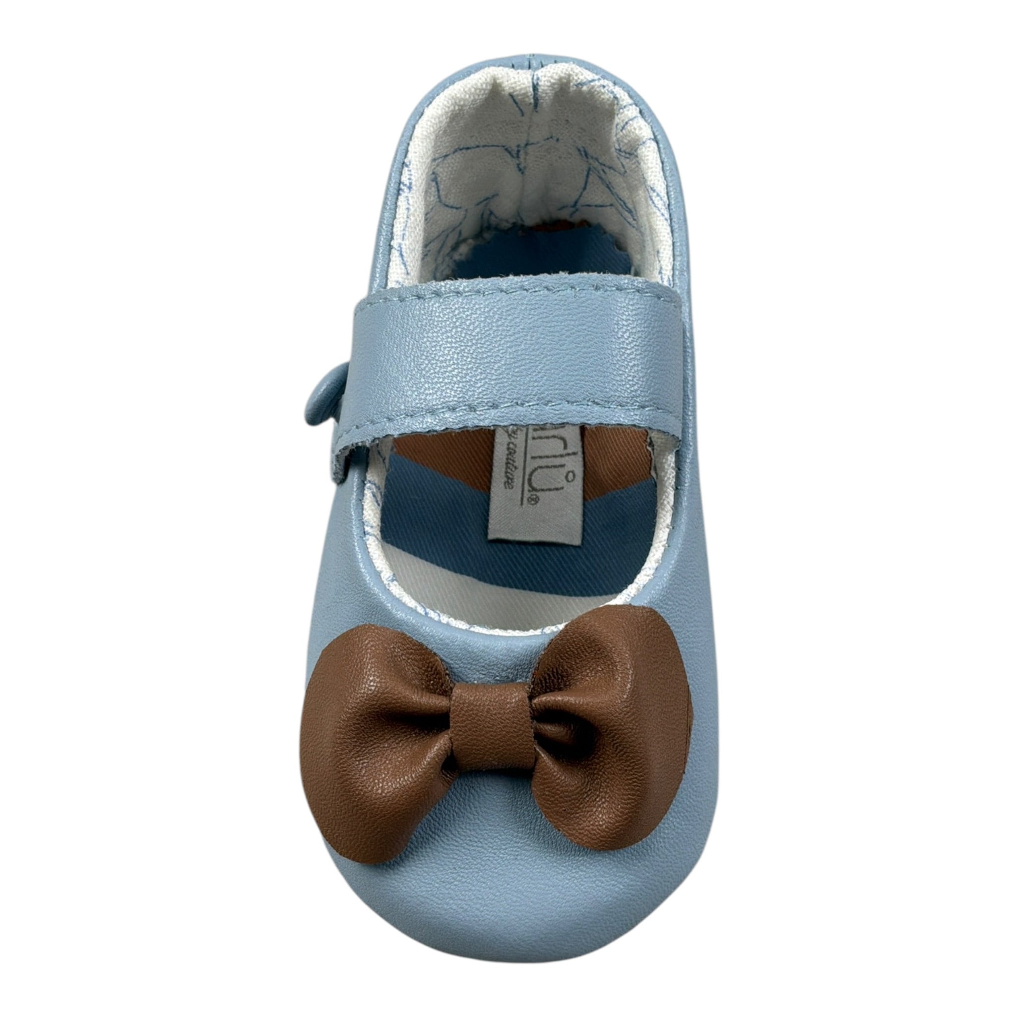 Marlu' Ballerine tinta unita con Applicazioni Azzurro per Neonata EM801SC AZZURRO MARLU' 