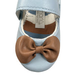 Marlu' Ballerine tinta unita con Fiocco Azzurro per Neonata EM81SC AZZURRO MARLU' 