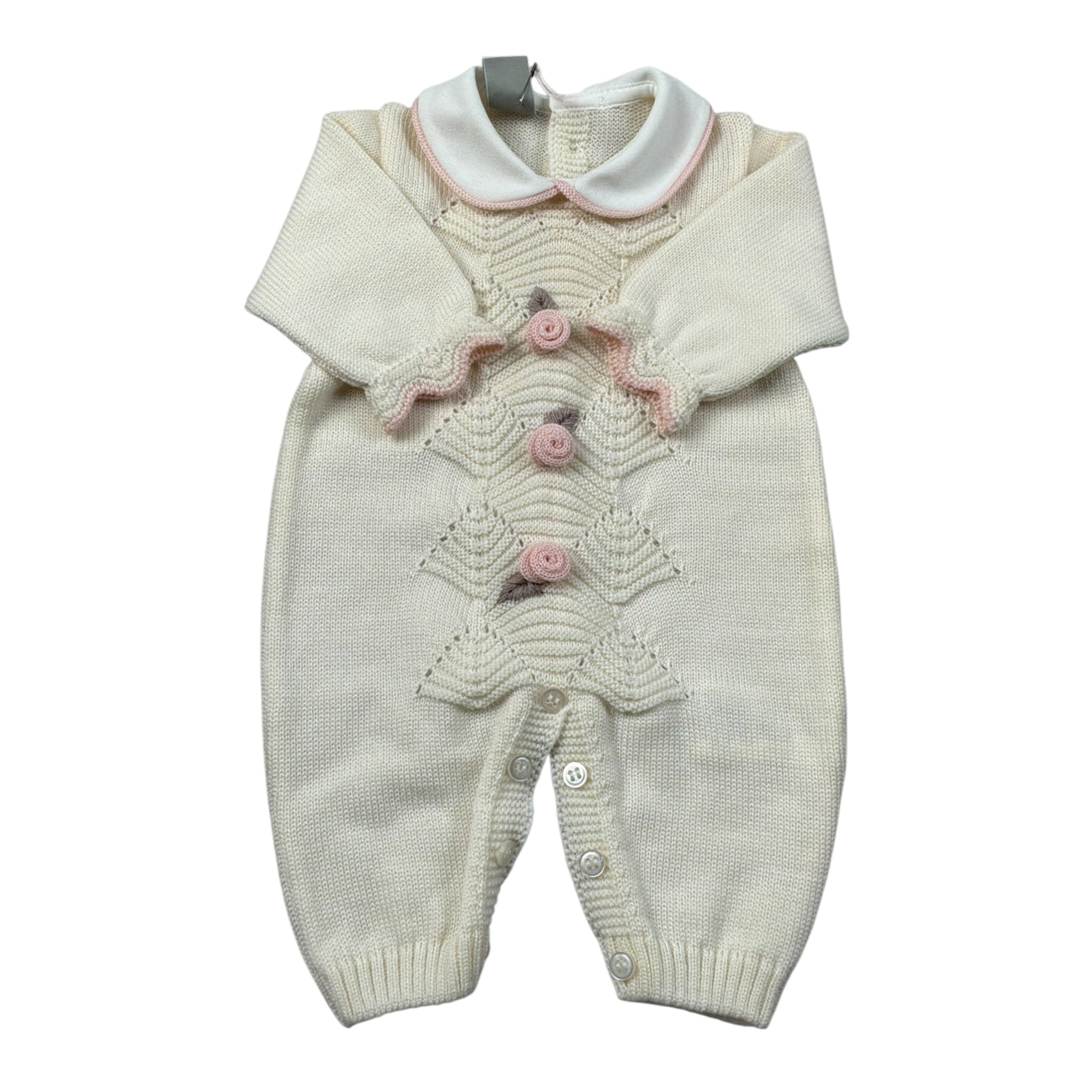 Marlu' Tutina Manica Lunga tinta unita Panna per Neonata IB1410X PANNA MARLU' 