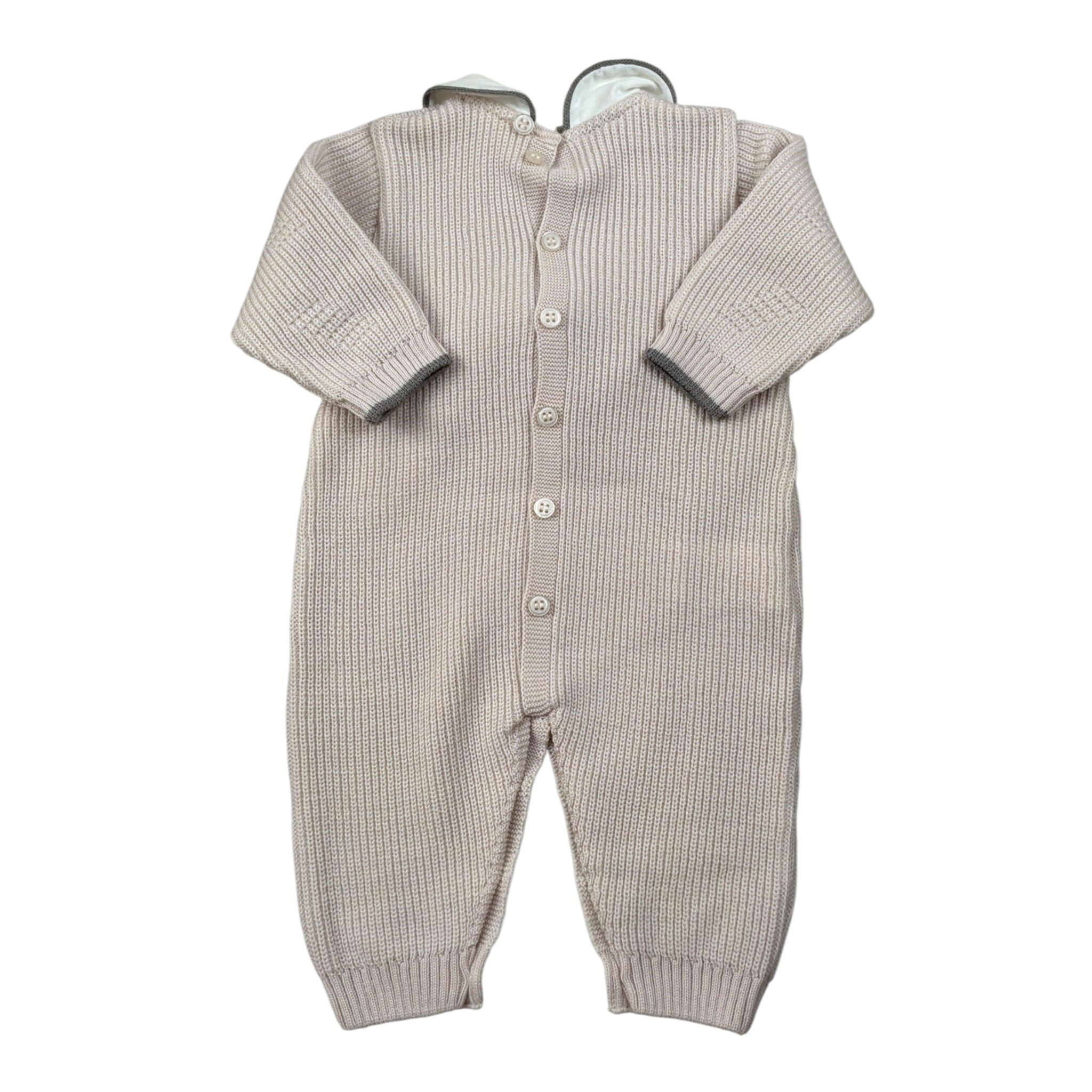 Marlu' Tutina tinta unita con Applicazione Beige per Neonata IB5210 BEIGE MARLU' 