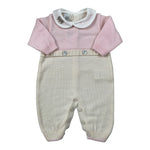 Marlu' Tutina Manica Lunga Bicolore Bianco/Rosa per Neonata IB6510X BIANCO/ROSA MARLU' 