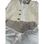 Marlu' Completo 4 Pezzi Cardigan-Camicia-Pantalone-Papillon Panna per Neonato IM20860 PANNA MARLU' 