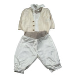 Marlu' Completo 4 Pezzi Cardigan-Camicia-Pantalone-Papillon Panna per Neonato IM20860 PANNA MARLU' 