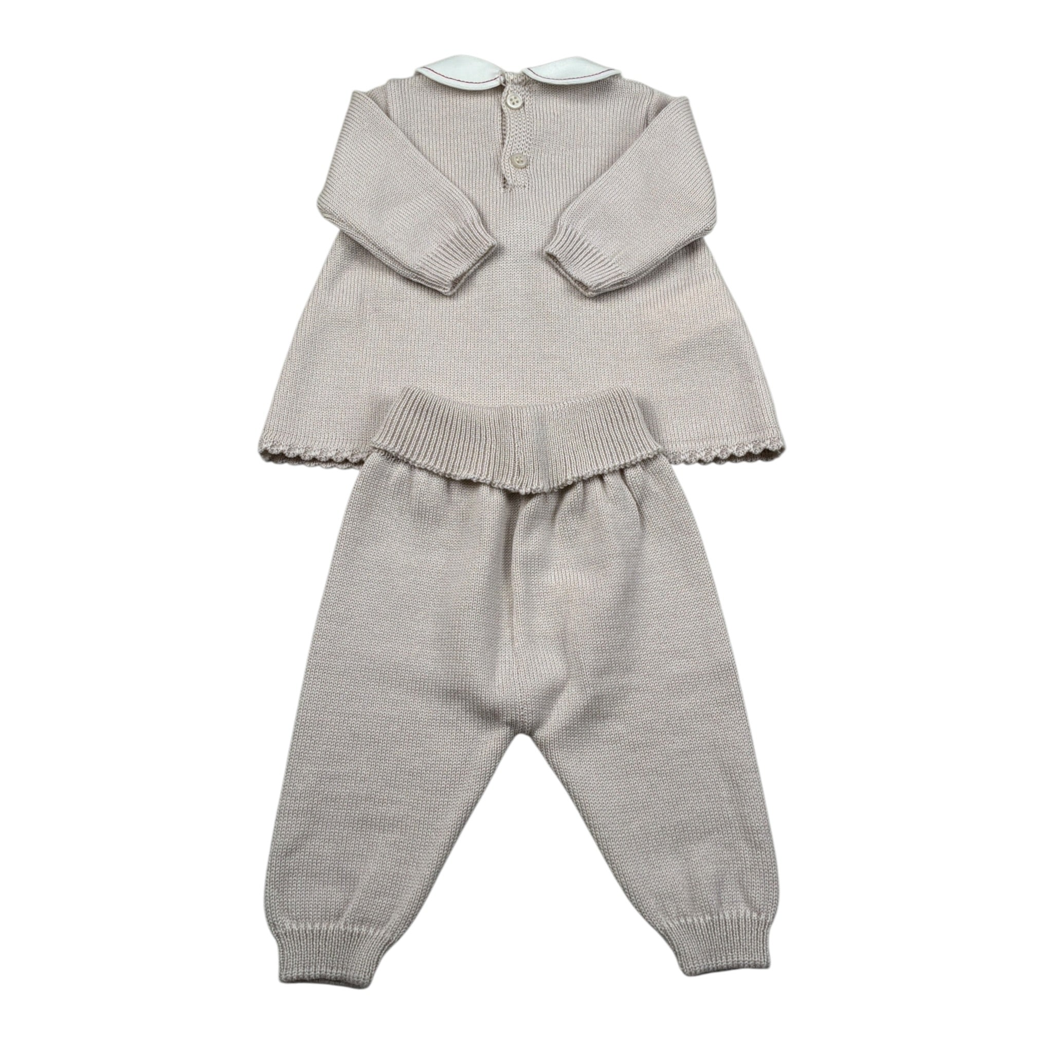 Marlu' Completo 2 Pezzi Maglia-Pantalone tinta unita Beige per Neonata IN1119 BEIGE MARLU' 