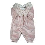 Marlu' Tutina Manica Lunga tinta unita In Ciniglia Rosa per Neonata IN1714X ROSA MARLU' 
