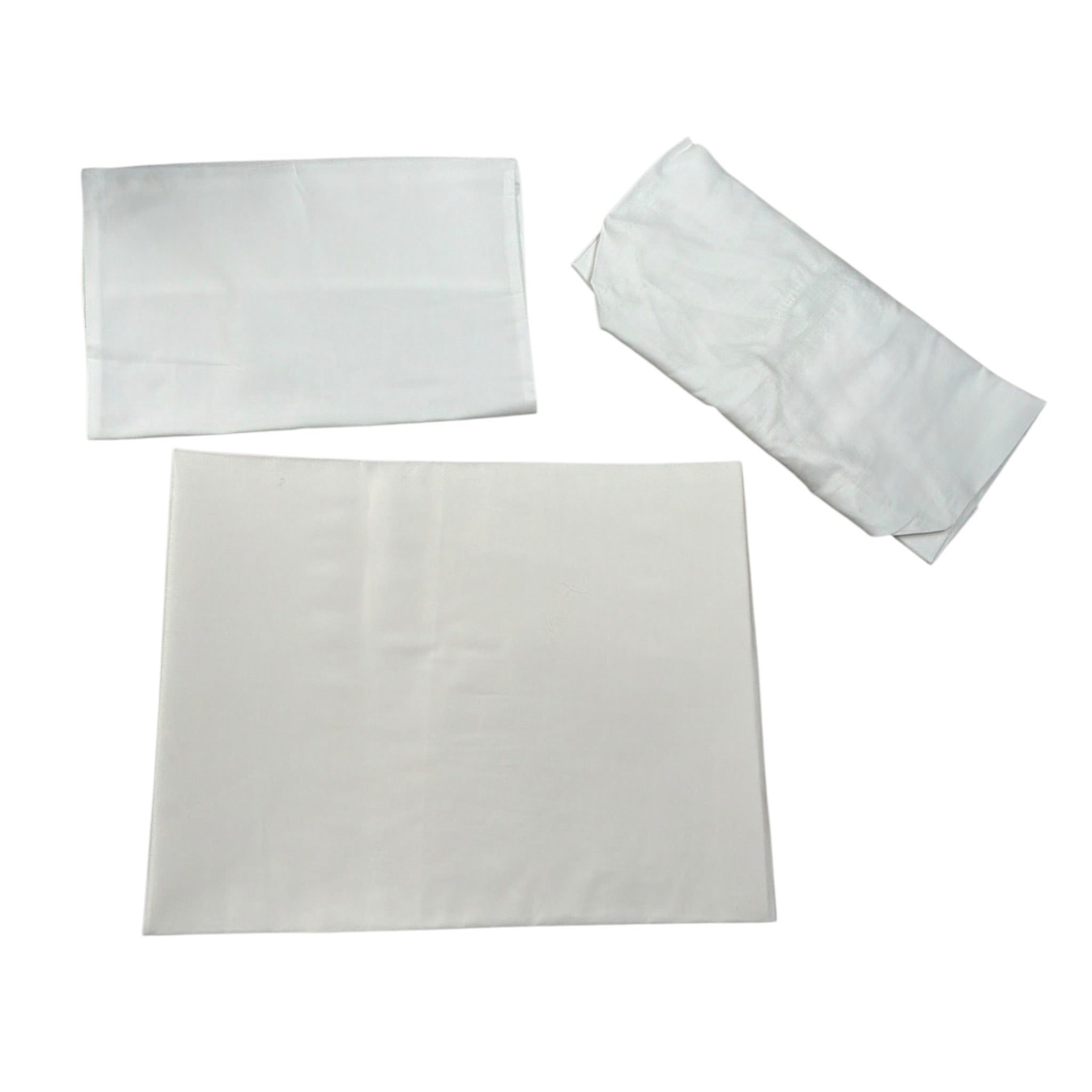 Marlu' Set Lenzuola 3Pz tinta unita con Stampa Bianco per Neonata IN17LE BIANCO MARLU' 