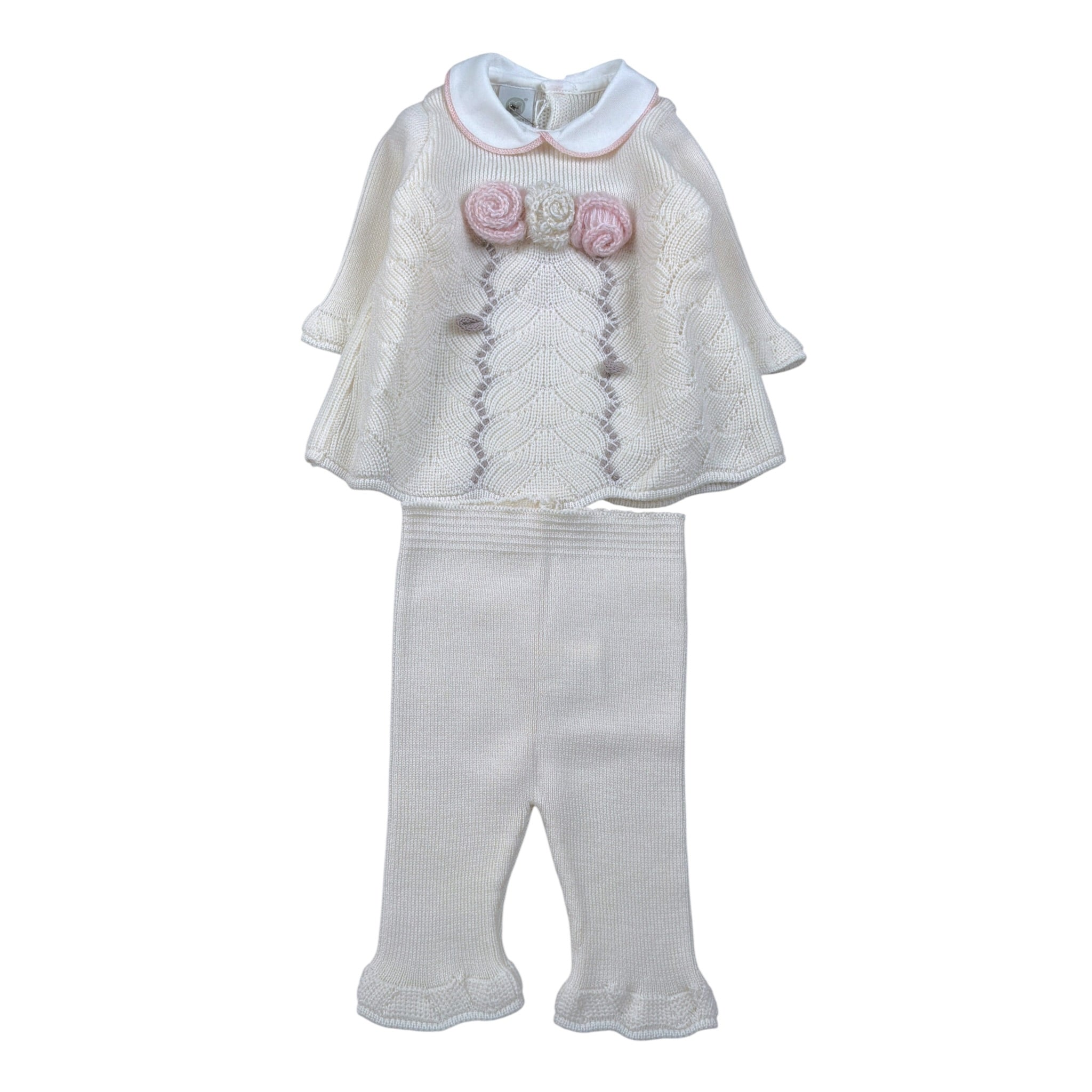 Marlu' Completo 2Pz Pantalone-Maglia Panna per Neonata IN2519 PANNA MARLU' 