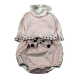 Marlu' Completo 3 Pezzi Cardigan-Pagliaccetto-Camicia Rosa per Neonata IN2660 ROSA MARLU' 