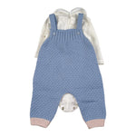 Marlu' Completo 3Pz Salopette-Body-Coprispalle Azzurro per Neonata IN5731 AZZURRO MARLU' 