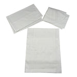 Marlu' Set 3Pz Lenzuola tinta unita con Stampa Bianco per Neonata IN57LE BIANCO MARLU' 