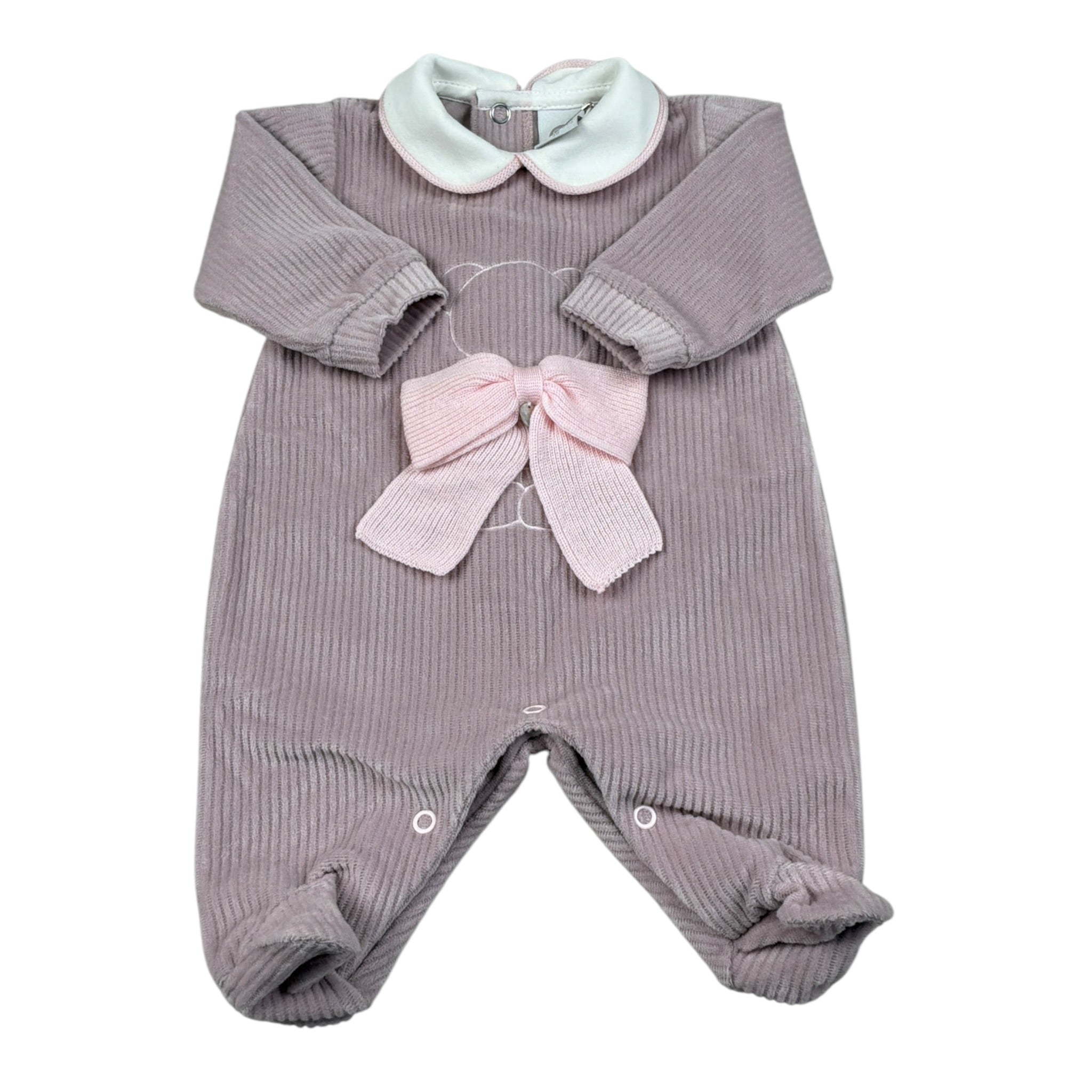 Marlu' Tutina Manica Lunga tinta unita In Cinghia Rosa per Neonata IN5914 ROSA MARLU' 