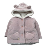 Marlu' Cappotto tinta unita con Cappuccio Rosa per Neonata IN5940 ROSA MARLU' 