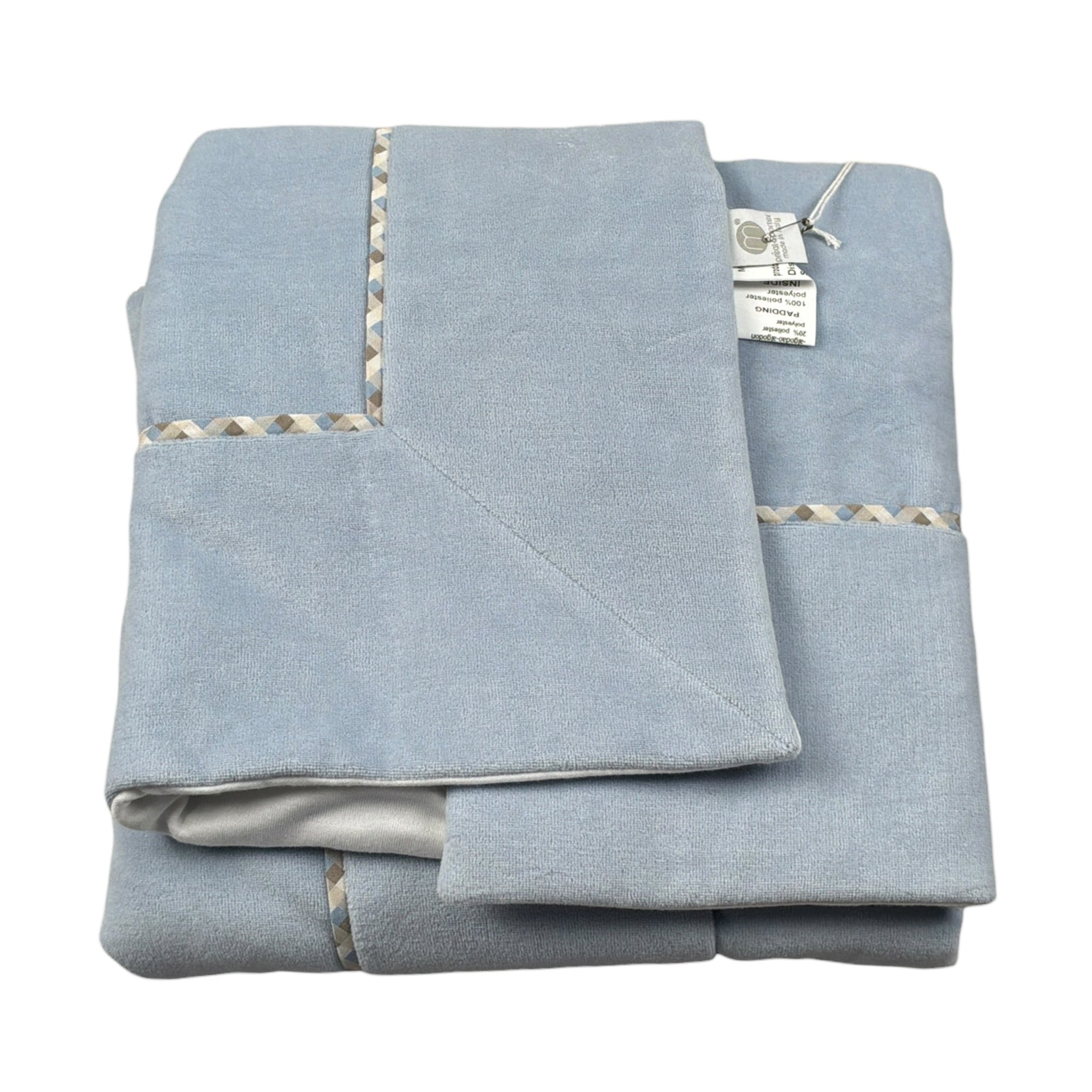 Marlu' Coperta Bicolore In Ciniglia Azzurro per Neonato IN7081 AZZURRO MARLU' 