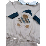 Marlu' Completo 2 Pezzi Maglia-Pantalone tinta unita Beige per Neonato IN7150 BEIGE MARLU' 