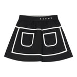 Marni Gonna tinta unita con Logo Nero per Bambina M01507 NERO MARNI 
